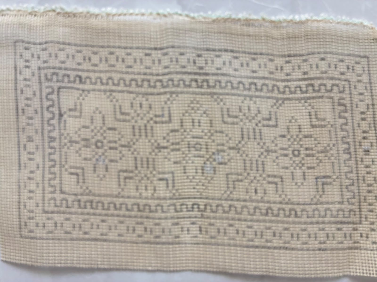 Malla con el diseño dibujado